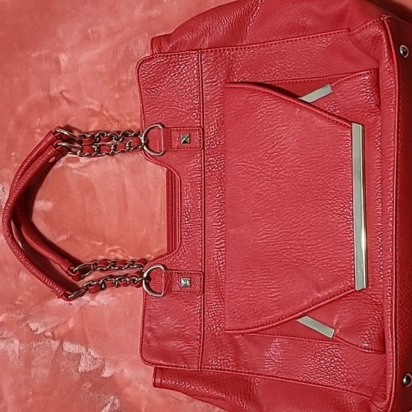 Olivia + Joy Red Satchel Purse - Picture 3 of 14
